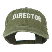 Director Embroidered Washed Cotton Cap