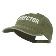 Director Embroidered Washed Cotton Cap