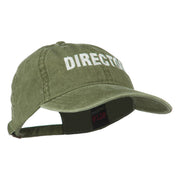 Director Embroidered Washed Cotton Cap