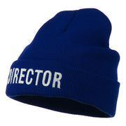 Director Embroidered Long Beanie