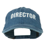 Director Embroidered Washed Cotton Cap