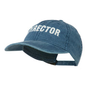 Director Embroidered Washed Cotton Cap