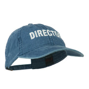 Director Embroidered Washed Cotton Cap