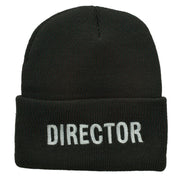 Director Embroidered Long Beanie