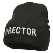 Director Embroidered Long Beanie