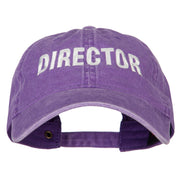 Director Embroidered Washed Cotton Cap