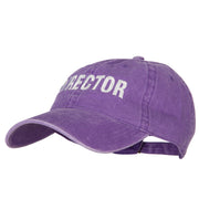 Director Embroidered Washed Cotton Cap