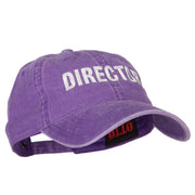 Director Embroidered Washed Cotton Cap