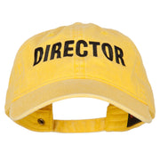 Director Embroidered Washed Cotton Cap