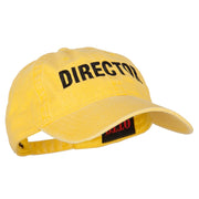 Director Embroidered Washed Cotton Cap