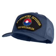 9th Infantry Division Old Reliables Patched Solid Cotton Twill Mesh Prostyle Cap - Navy OSFM