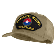 9th Infantry Division Old Reliables Patched Solid Cotton Twill Mesh Prostyle Cap - Khaki OSFM