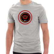 Dragon Head Circular Logo Cotton Short Sleeve Graphic Shirt