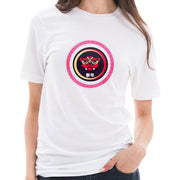 Dragon Head Circular Logo Cotton Short Sleeve Graphic Shirt