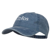 Dallas Embroidered Washed Buckled Cap