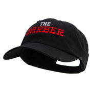 The Barber Logo Embroidered Low Profile Dyed Cotton Twill Cap - Black OSFM