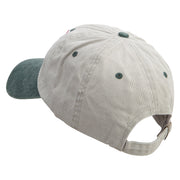 Military Flag Embroidered Pigment Dyed Wash Cap - Beige-Green OSFM