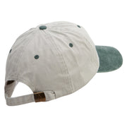 Military Flag Embroidered Pigment Dyed Wash Cap - Beige-Green OSFM