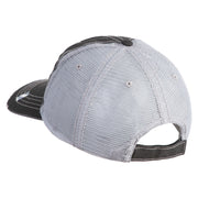 U.S. Airforce Veteran with Roundel Embroidered Low Profile Special Cotton Mesh Cap - Black OSFM