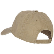 South Dakota with Map Outline Embroidered Washed Cotton Cap