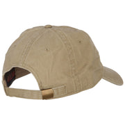 South Dakota with Map Outline Embroidered Washed Cotton Cap