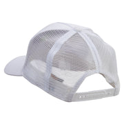 Abstract Sacophone Five Panels Prostyle Trucker Mesh Cap - White OSFM