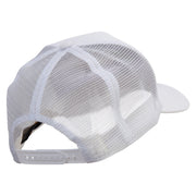 Abstract Sacophone Five Panels Prostyle Trucker Mesh Cap - White OSFM