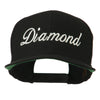 Script Diamond Embroidered Flat Bill Cap