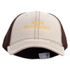 Happy Burger Day Embroidered Brushed Cotton Mesh Moisture Absorbing - Khaki-Brown OSFM