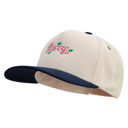 Berry Embroidered Premium Pro Style 5 Panels Cap - Navy-Stone OSFM