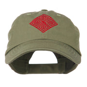 Diamond Swirl Emblem Embroidered Cap