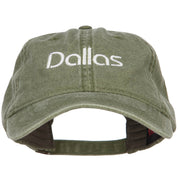 Dallas Embroidered Washed Buckled Cap