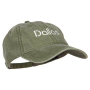 Dallas Embroidered Washed Buckled Cap