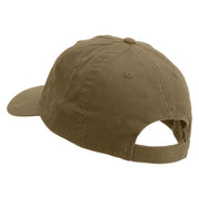 The Barber Logo Embroidered Low Profile Dyed Cotton Twill Cap - Khaki OSFM