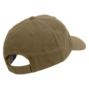 The Barber Logo Embroidered Low Profile Dyed Cotton Twill Cap - Khaki OSFM