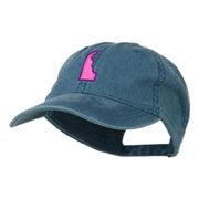 Delaware State Map Embroidered Washed Cap