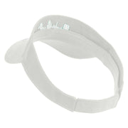 Lucky Dublin Embroidered Cotton Twill Sun Visor - White OSFM