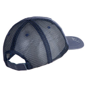 U.S. Airforce Veteran with Roundel Embroidered Low Profile Special Cotton Mesh Cap - Navy OSFM