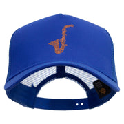 Abstract Sacophone Five Panels Prostyle Trucker Mesh Cap - Royal OSFM