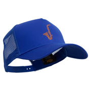 Abstract Sacophone Five Panels Prostyle Trucker Mesh Cap - Royal OSFM