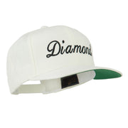 Script Diamond Embroidered Flat Bill Cap