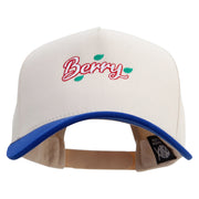 Berry Embroidered Premium Pro Style 5 Panels Cap