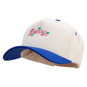 Berry Embroidered Premium Pro Style 5 Panels Cap