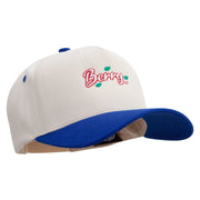 Berry Embroidered Premium Pro Style 5 Panels Cap