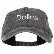 Dallas Embroidered Washed Buckled Cap