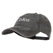 Dallas Embroidered Washed Buckled Cap