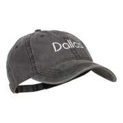 Dallas Embroidered Washed Buckled Cap