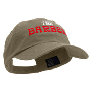 The Barber Logo Embroidered Low Profile Dyed Cotton Twill Cap - Olive OSFM