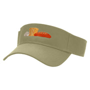 Breads Embroidered Cotton Twill Sun Visor - Khaki OSFM