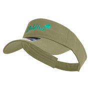 Lucky Dublin Embroidered Cotton Twill Sun Visor - Khaki OSFM